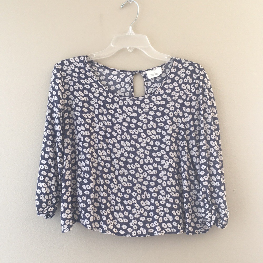 Urban Outfitters Floral Crop Blouse